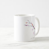 Carte du lac Anna Silhouette Café Mug (Devant droit)