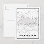 Carte du lac Big Bear (Devant / Derrière)