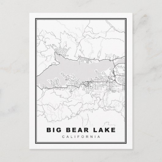 Carte du lac Big Bear (Devant)