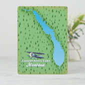 Carte du lac Canyon Ferry Lake Montana (Debout devant)