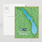 Carte du lac Canyon Ferry Montana (Devant / Derrière)