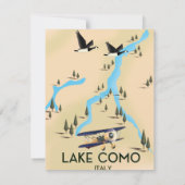 Carte du lac de Côme Italie poster de voyage (Dos)