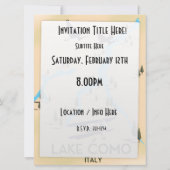 Carte du lac de Côme Italie poster de voyage (Dos)