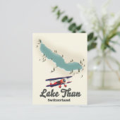 Carte du lac de Thoune en Suisse (Debout devant)