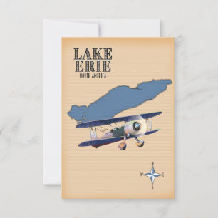 Carte du lac Érié en Amérique du Nord