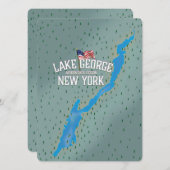 Carte du lac George New York (Devant / Derrière)