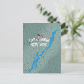 Carte du lac George New York (Debout devant)