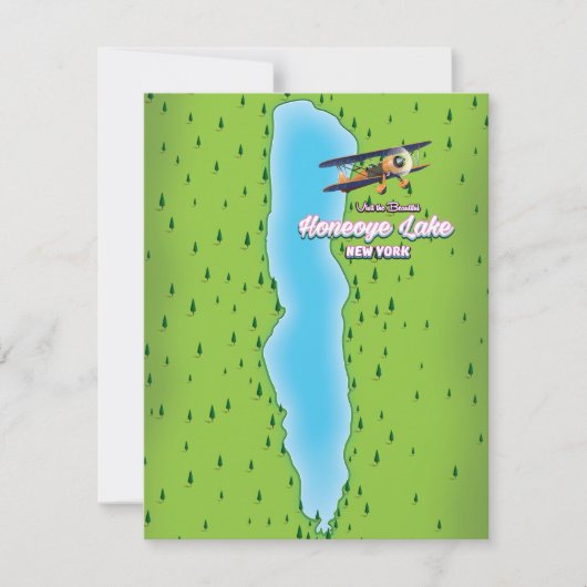 carte du lac Honeoye New York (Devant)
