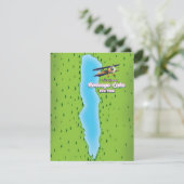 carte du lac Honeoye New York (Debout devant)