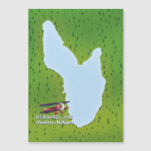 Carte du lac Hubbard dans le nord du Michigan (Devant)