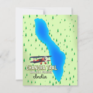 Carte du lac indien de Chandra Taal Himachal Prade