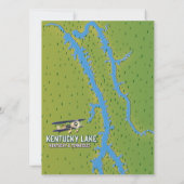 Carte du lac Kentucky USA (Dos)