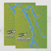 Carte du lac Kentucky USA (Devant / Derrière)