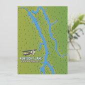 Carte du lac Kentucky USA (Debout devant)