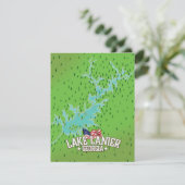 Carte du lac Lanier Géorgie (Debout devant)
