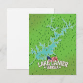Carte du lac Lanier Géorgie (Devant / Derrière)