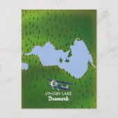 Carte du lac Lyngby Danemark (Devant)