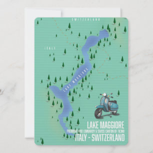Carte du lac Majeur Italie - Suisse