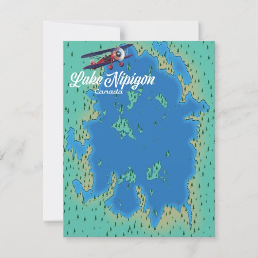 Carte du lac Nipigon Canada (Devant)