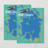 Carte du lac Nipigon Canada (Devant / Derrière)