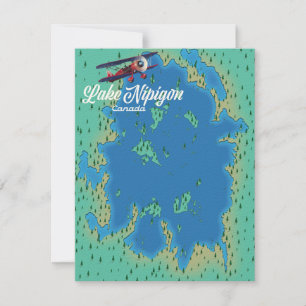 Carte du lac Nipigon Canada