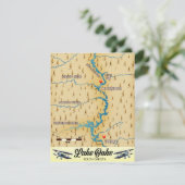 Carte du lac Oahe Dakota du Sud (Debout devant)