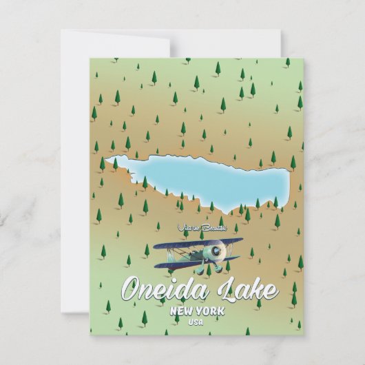 Carte du lac Oneida New York (Devant)