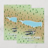 Carte du lac Oneida New York (Devant / Derrière)