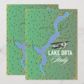 Carte du lac Orta Italie (Devant / Derrière)