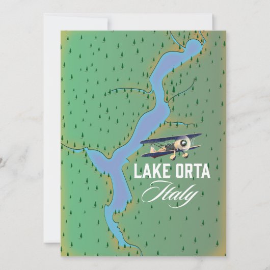 Carte du lac Orta Italie (Devant)