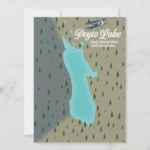 carte du lac Peyto dans les Rocheuses canadiennes
