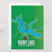Carte du lac Rainy North American (Devant / Derrière)