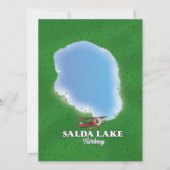 Carte du lac Salda Turquie (Devant)
