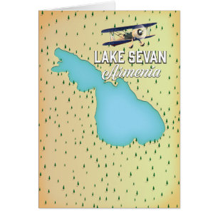 Carte du lac Sevan Arménie