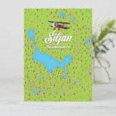 Carte du lac Siljan Suède (Debout devant)