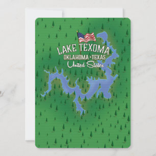 Carte du lac Texoma USA.