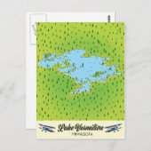 Carte du lac Vermilion Minnesota (Devant / Derrière)