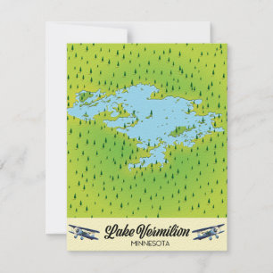 Carte du lac Vermilion Minnesota