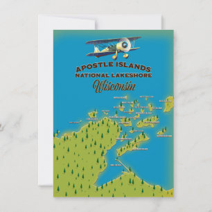 Carte du Lakeshore national des îles Apôtres