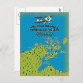 Carte du Lakeshore national des îles Apôtres (Devant / Derrière)