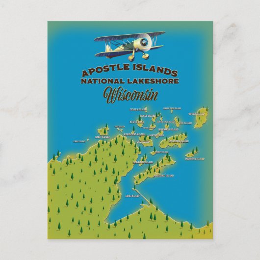 Carte du Lakeshore national des îles Apôtres (Devant)