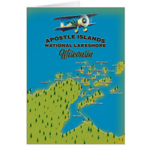 Carte du Lakeshore national des îles Apôtres