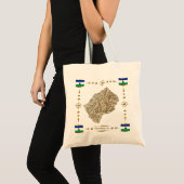 Carte du Lesotho + sac drapeaux (Devant (produit))