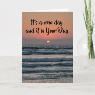 CARTE "DU LEVER DU SOLEIL AU COUCHER DU SOLEIL JOYEUX AN
