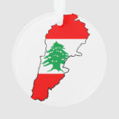 Carte du Liban avec aimant en pierre de drapeau (dos)