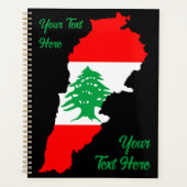 Carte du Liban avec drapeau (Devant)