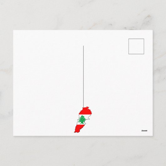 Carte du Liban avec drapeau (Dos)