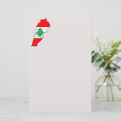 Carte du Liban avec drapeau (Debout devant)