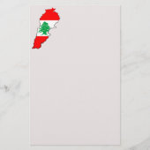 Carte du Liban avec drapeau (Devant)