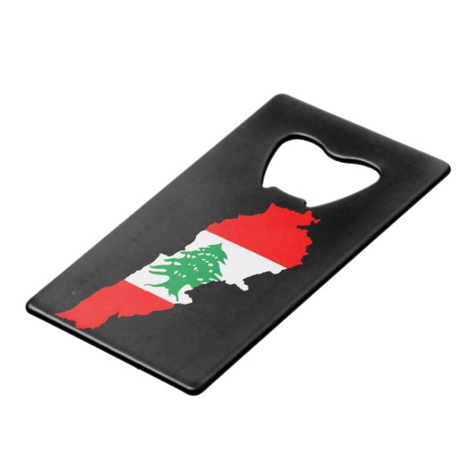 Carte du Liban avec drapeau (Dos Angle)